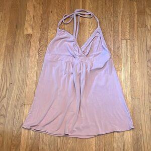 Theory Dusty Rose Halter Top